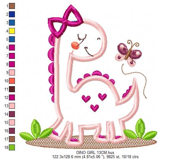 Dinosaur embroidery designs - Dino machine embroidery pattern - Baby boy and girl file - Dinosaur Applique - Instant digital download pes
