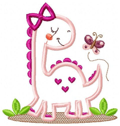 Dinosaur embroidery designs - Dino machine embroidery pattern - Baby boy and girl file - Dinosaur Applique - Instant digital download pes