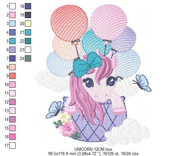 Unicorn embroidery designs - Baby girl embroidery design machine embroidery pattern - Unicorns embroidery file - newborn embroidery nursery