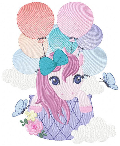 Unicorn embroidery designs - Baby girl embroidery design machine embroidery pattern - Unicorns embroidery file - newborn embroidery nursery