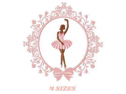 Ballerina embroidery designs - Ballet embroidery design machine embroidery pattern - instant download - baby girl embroidery file dancer