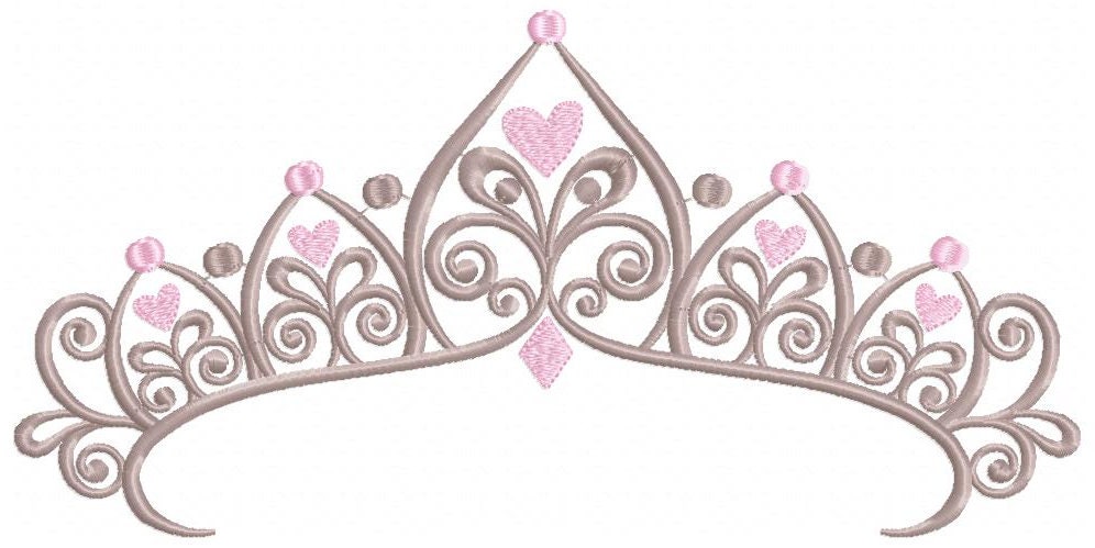 Crown embroidery designs - Princess crown embroidery design machine embroidery pattern - Beauty Pageant Crown design - princess queen crown
