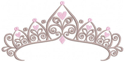 Crown embroidery designs - Princess crown embroidery design machine embroidery pattern - Beauty Pageant Crown design - princess queen crown
