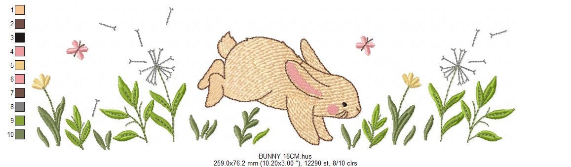 Bunny embroidery design - Animal embroidery designs machine embroidery pattern - Woodland animals embroidery file - instant download rabbit
