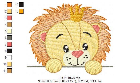 Peek a boo Lion embroidery designs - Safari embroidery design machine embroidery pattern - Baby boy embroidery file