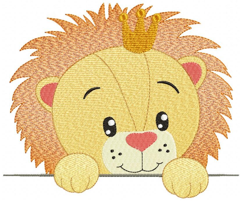 Peek a boo Lion embroidery designs - Safari embroidery design machine embroidery pattern - Baby boy embroidery file
