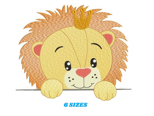 Peek a boo Lion embroidery designs - Safari embroidery design machine embroidery pattern - Baby boy embroidery file