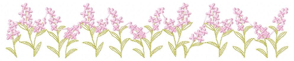 Flower garden Divider embroidery designs - Spring flowers Line machine embroidery pattern - Kitchen Tea towel file - Instant download pes