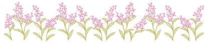 Flower garden Divider embroidery designs - Spring flowers Line machine embroidery pattern - Kitchen Tea towel file - Instant download pes
