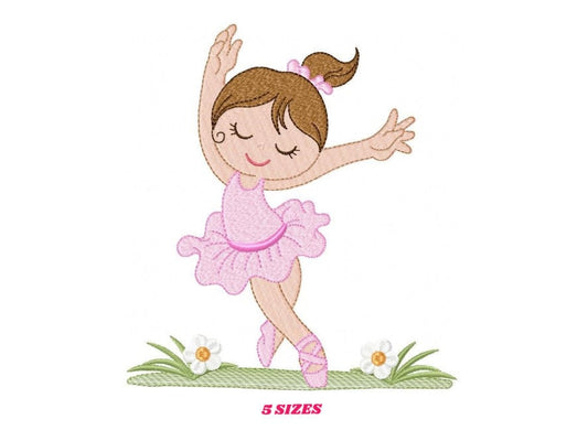 Ballerina embroidery designs - Ballet embroidery design machine embroidery pattern - instant download - Baby girl embroidery digital file