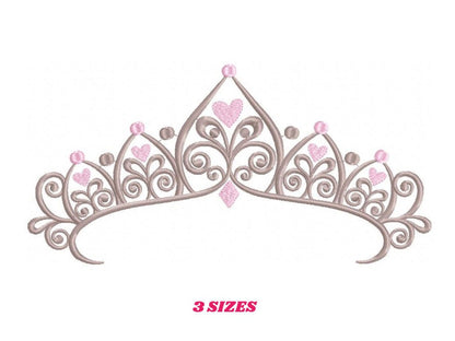 Crown embroidery designs - Princess crown embroidery design machine embroidery pattern - Beauty Pageant Crown design - princess queen crown