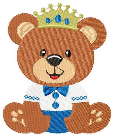 Bear embroidery designs - Teddy embroidery design machine embroidery pattern - King Bear applique design - Baby boy embroidery download PES