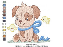 Load image into Gallery viewer, Dogs embroidery designs - Dog embroidery design machine embroidery pattern - Puppy embroidery file -  baby boy embroidery instant download
