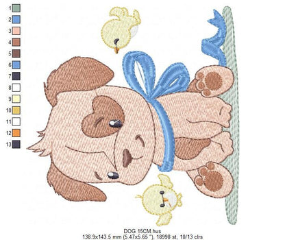 Dogs embroidery designs - Dog embroidery design machine embroidery pattern - Puppy embroidery file -  baby boy embroidery instant download Marcia Embroidery