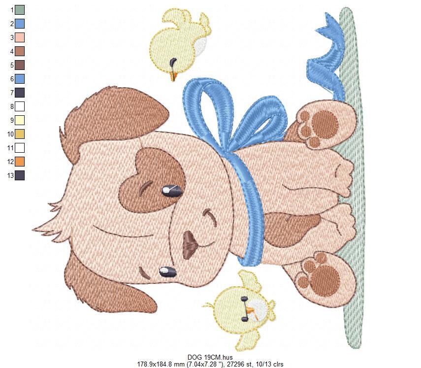 Dogs embroidery designs - Dog embroidery design machine embroidery pattern - Puppy embroidery file -  baby boy embroidery instant download Marcia Embroidery