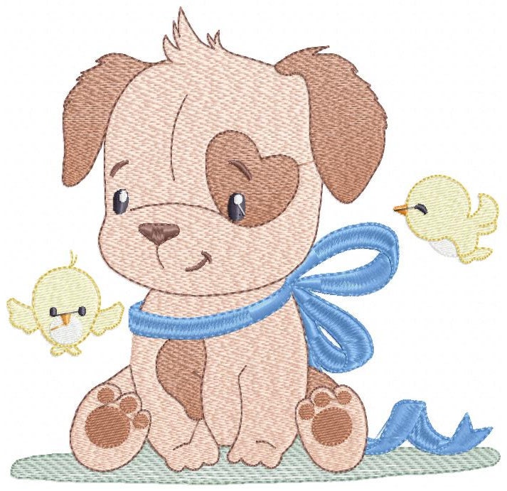 Dogs embroidery designs - Dog embroidery design machine embroidery pattern - Puppy embroidery file - baby boy embroidery instant download