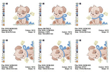 Load image into Gallery viewer, Dogs embroidery designs - Dog embroidery design machine embroidery pattern - Puppy embroidery file -  baby boy embroidery instant download
