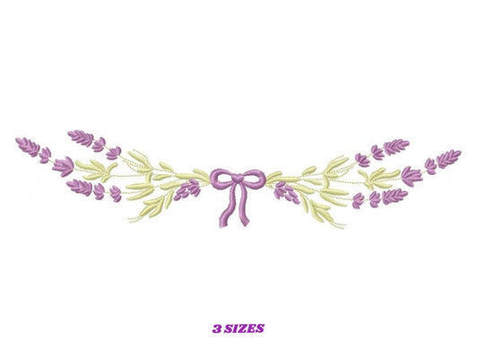 Lavender embroidery designs - Spring flowers embroidery design machine embroidery pattern - Tea towel embroidery file - kitchen cloth apron