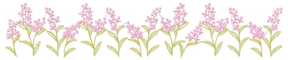 Flower garden Divider embroidery designs - Spring flowers Line machine embroidery pattern - Kitchen Tea towel file - Instant download pes