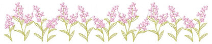 Flower garden Divider embroidery designs - Spring flowers Line machine embroidery pattern - Kitchen Tea towel file - Instant download pes