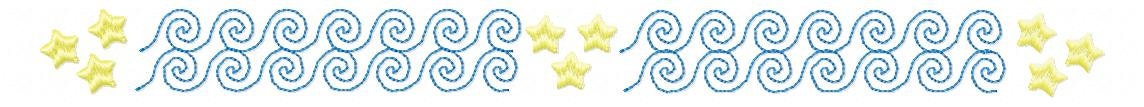 Border embroidery designs - Divider embroidery design machine embroidery pattern - Line embroidery file - tea towel embroidery flourish star