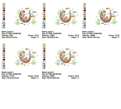 Otter embroidery design - Animal embroidery designs machine embroidery pattern - Woodland animals embroidery file - instant download pes jef