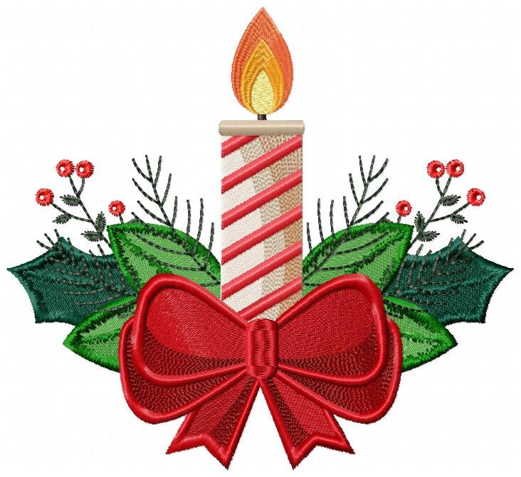 Candle embroidery designs - Christmas Decoration embroidery design machine embroidery pattern - Christmas embroidery file Xmas embroidery