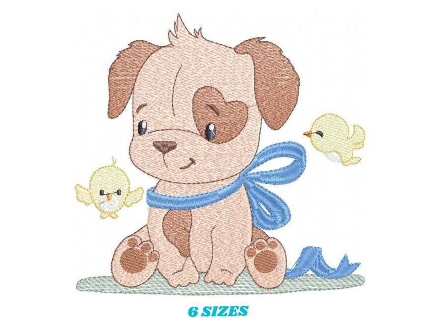 Dogs embroidery designs - Dog embroidery design machine embroidery pattern - Puppy embroidery file -  baby boy embroidery instant download Marcia Embroidery