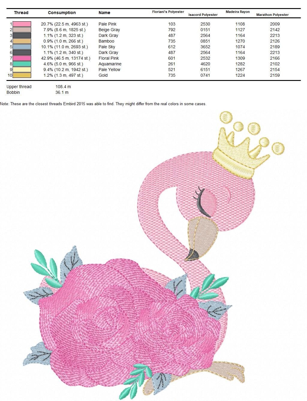 Flamingo embroidery designs - Bird embroidery design machine embroidery pattern - instant download - baby girl embroidery file pink flamingo