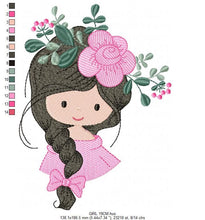 Cargar imagen en el visor de la galería, Baby girl embroidery designs - Fairy embroidery design machine embroidery pattern - Princess embroidery file - Children embroidery Towel
