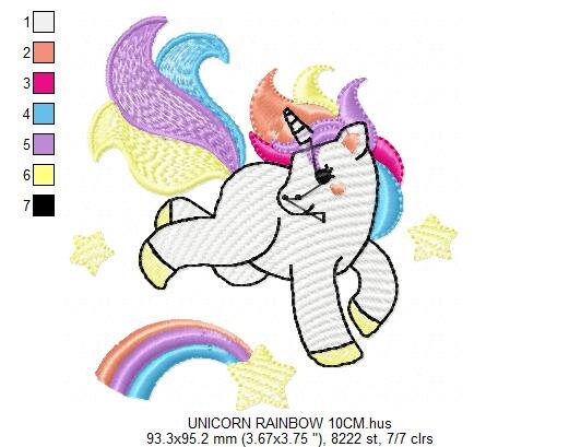 Unicorn set embroidery designs - Baby girl Pony machine embroidery pattern - Fantasy Magical file - Instant digital download pes jef dst hus