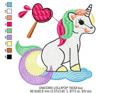 Unicorn set embroidery designs - Baby girl Pony machine embroidery pattern - Fantasy Magical file - Instant digital download pes jef dst hus