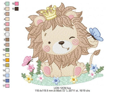 Lion embroidery designs - Safari embroidery design machine embroidery pattern - Baby boy embroidery file - Lion king embroidery download pes