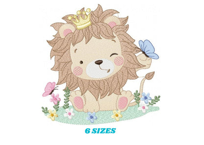 Lion embroidery designs - Safari embroidery design machine embroidery pattern - Baby boy embroidery file - Lion king embroidery download pes