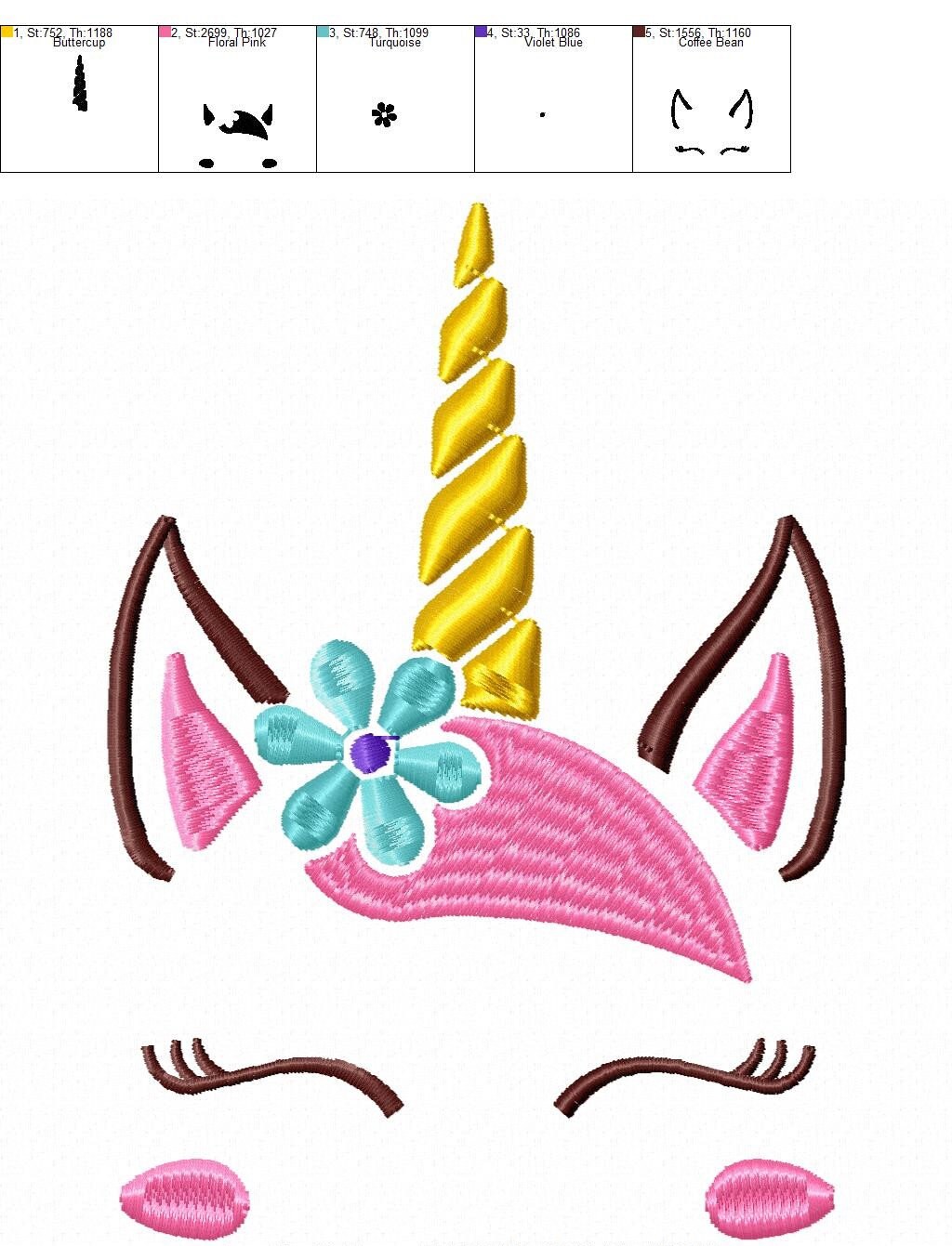 Unicorn embroidery designs - Baby Girl embroidery design machine embroidery pattern - Unicorns embroidery file - newborn towel blanket pes