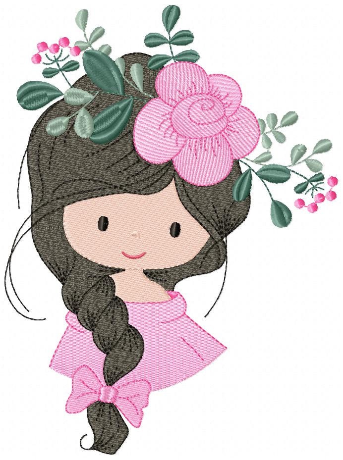 Baby girl embroidery designs - Fairy embroidery design machine embroidery pattern - Princess embroidery file - Children embroidery Towel - Marcia Embroidery