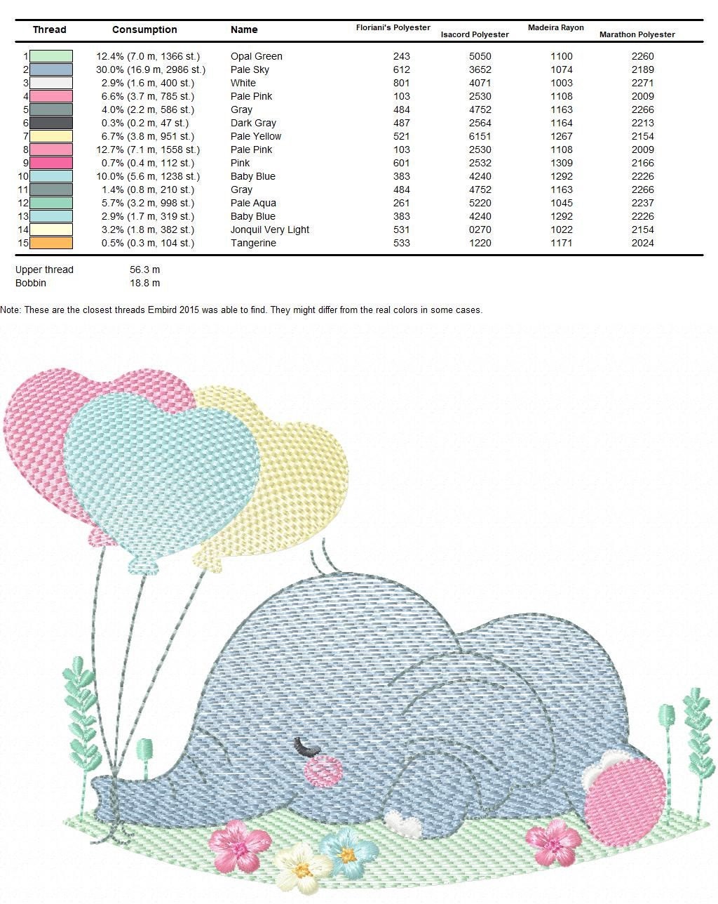 Elephant with balloons embroidery designs - Birthday Party Safari Wild Animal machine pattern - Baby boy and girl file - Instant download