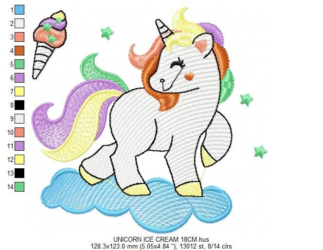 Unicorn set embroidery designs - Baby girl Pony machine embroidery pattern - Fantasy Magical file - Instant digital download pes jef dst hus