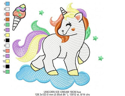 Unicorn set embroidery designs - Baby girl Pony machine embroidery pattern - Fantasy Magical file - Instant digital download pes jef dst hus