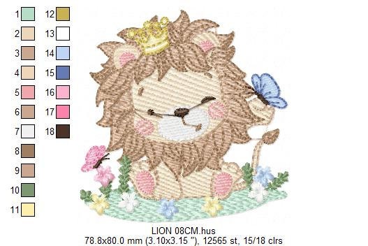 Lion embroidery designs - Safari embroidery design machine embroidery pattern - Baby boy embroidery file - Lion king embroidery download pes