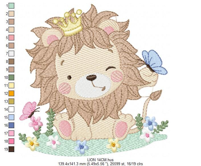 Lion embroidery designs - Safari embroidery design machine embroidery pattern - Baby boy embroidery file - Lion king embroidery download pes