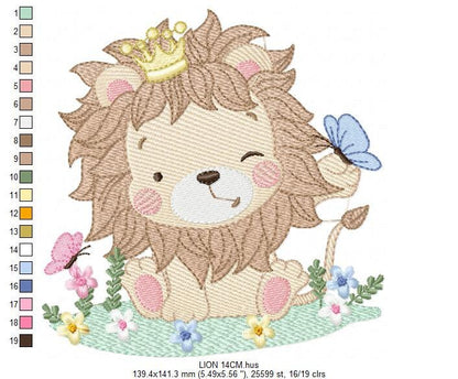 Lion embroidery designs - Safari embroidery design machine embroidery pattern - Baby boy embroidery file - Lion king embroidery download pes