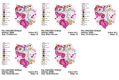 Unicorn embroidery designs - Baby Girl embroidery design machine embroidery pattern - Unicorns embroidery file - Fairy tale magical Fantasy