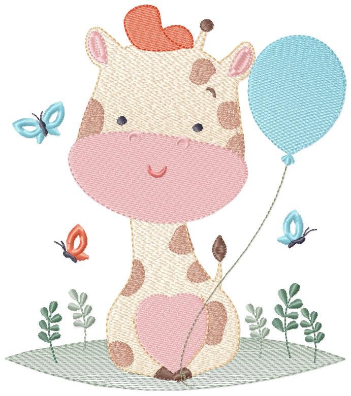 Giraffe embroidery design - Animal embroidery designs machine embroidery pattern - Baby boy embroidery file - Instant download digital file
