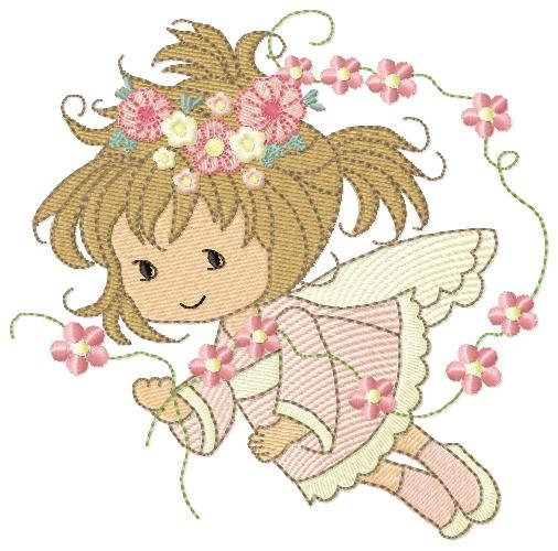 Fairy embroidery designs - Baby girl embroidery design machine embroidery pattern - Pixie embroidery file - Fairy design Instant Download Marcia Embroidery
