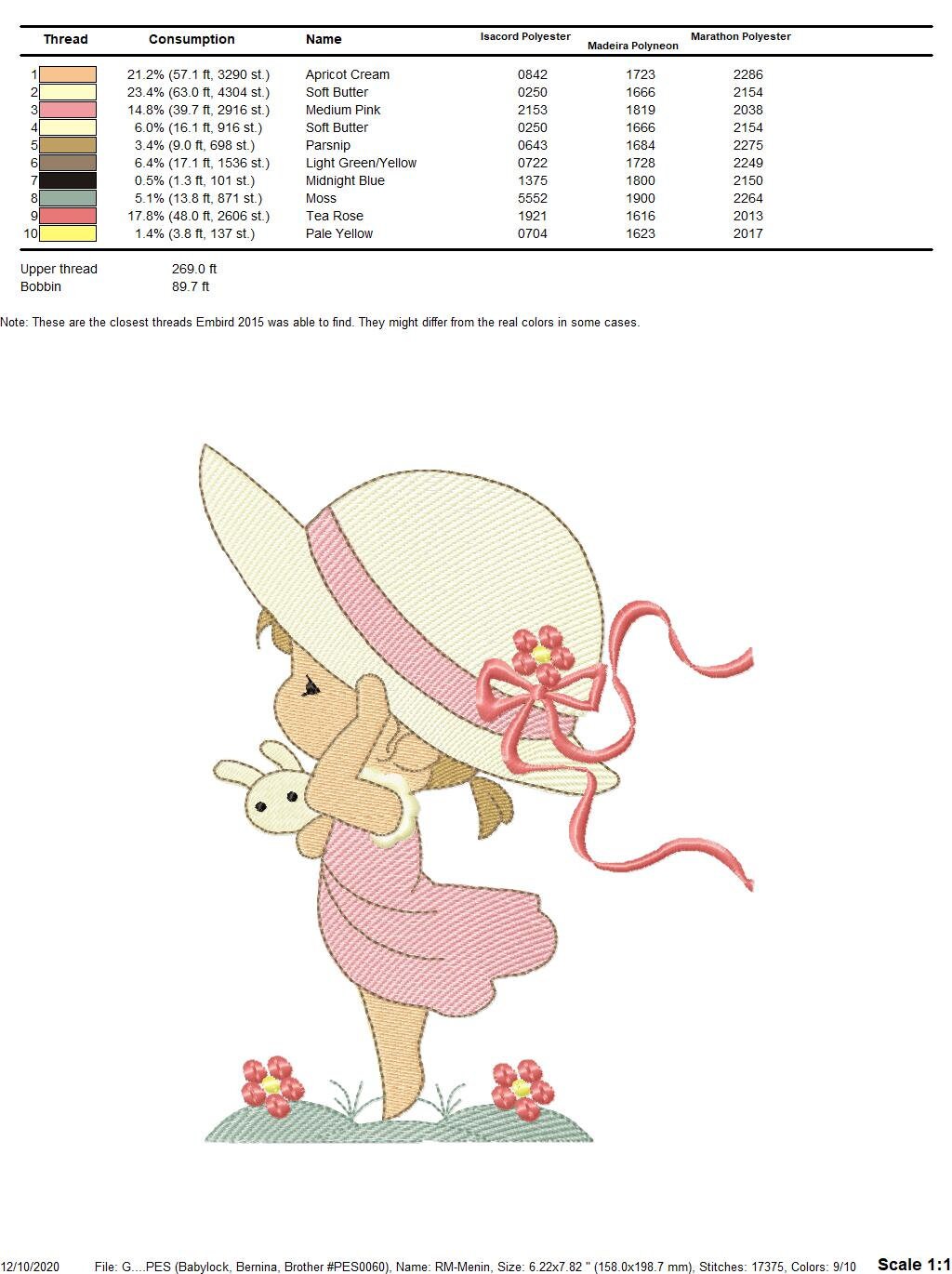 Girl embroidery designs - Woman embroidery design machine embroidery pattern - Girl with hat embroidery file - instant digital download