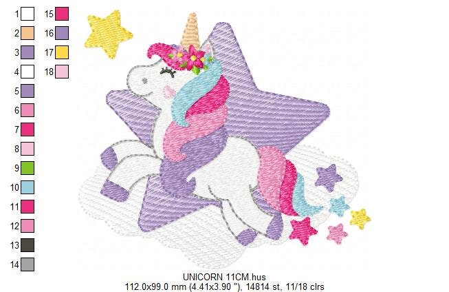 Unicorn embroidery designs - Baby girl embroidery design machine embroidery pattern - Unicorns design instant download embroidery newborn