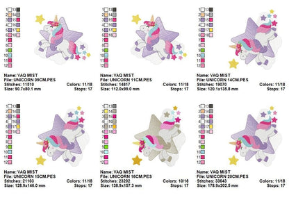Unicorn embroidery designs - Baby girl embroidery design machine embroidery pattern - Unicorns design instant download embroidery newborn