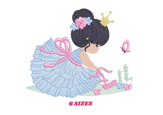 Ballerina embroidery designs - Ballet embroidery design machine embroidery pattern - instant download - Baby girl embroidery digital file