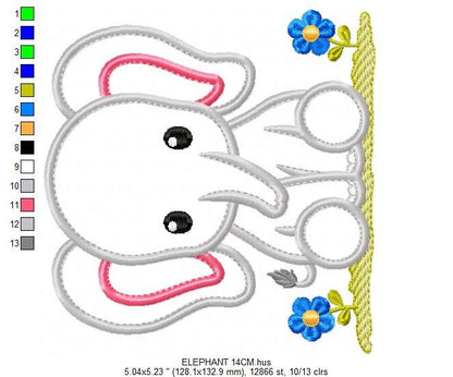 Elephant embroidery designs - Animal embroidery design machine embroidery pattern - Baby boy embroidery file - elephant applique design